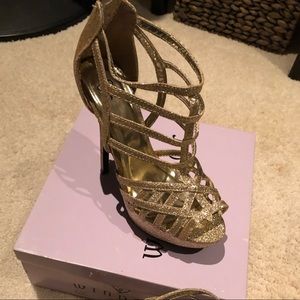 Sparkly Strap Platform Heels